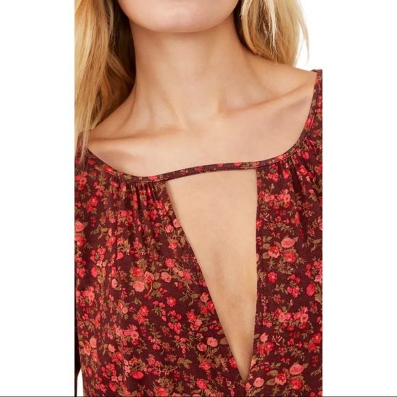 FREE PEOPLE Kaya Print Cutout Bodysuit - Picture 6 of 6
